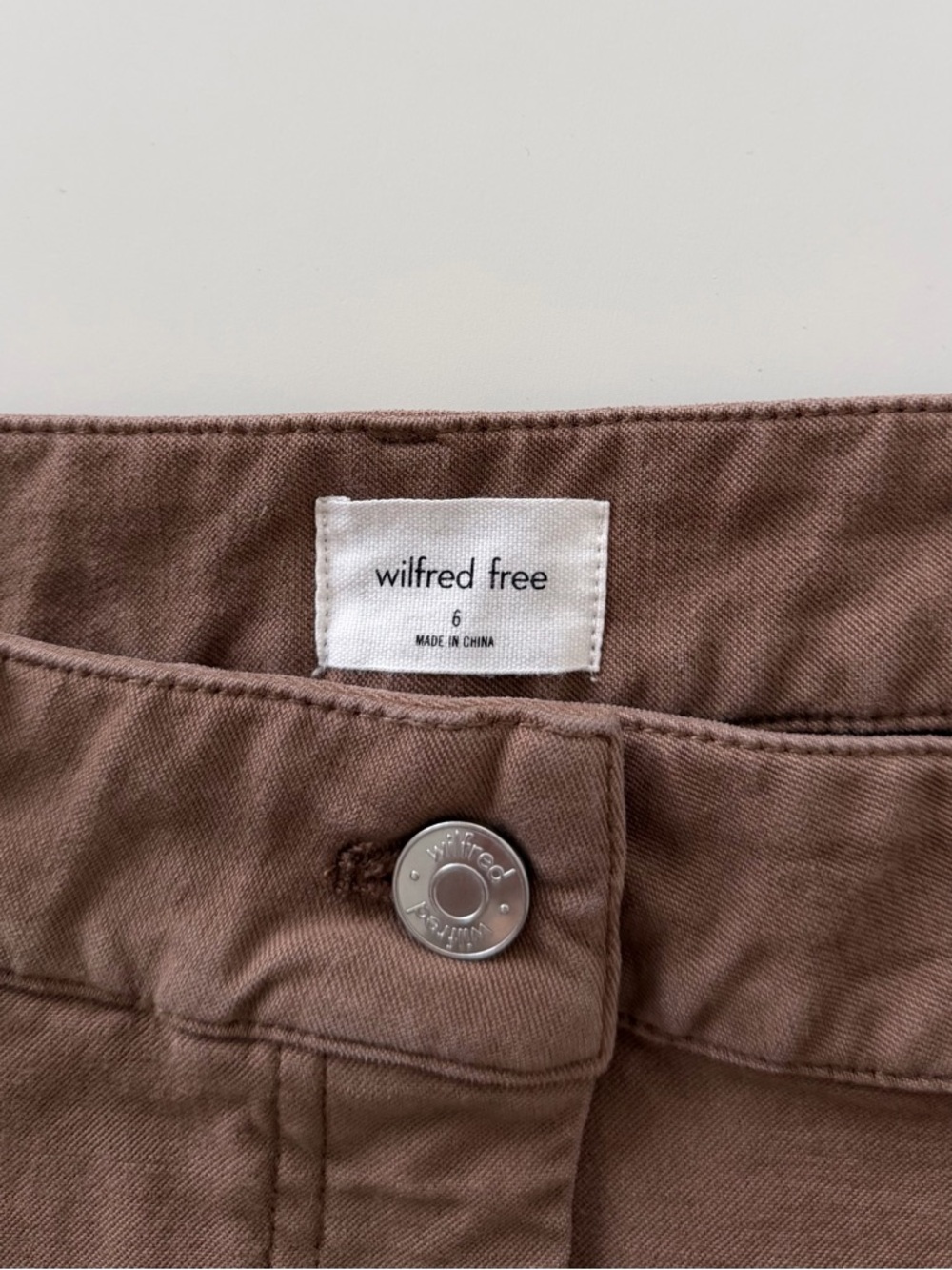 Wilfred Free Brown Utility Carpenter Pants High Rise Straight Leg Size 6 - Picture 4 of 11